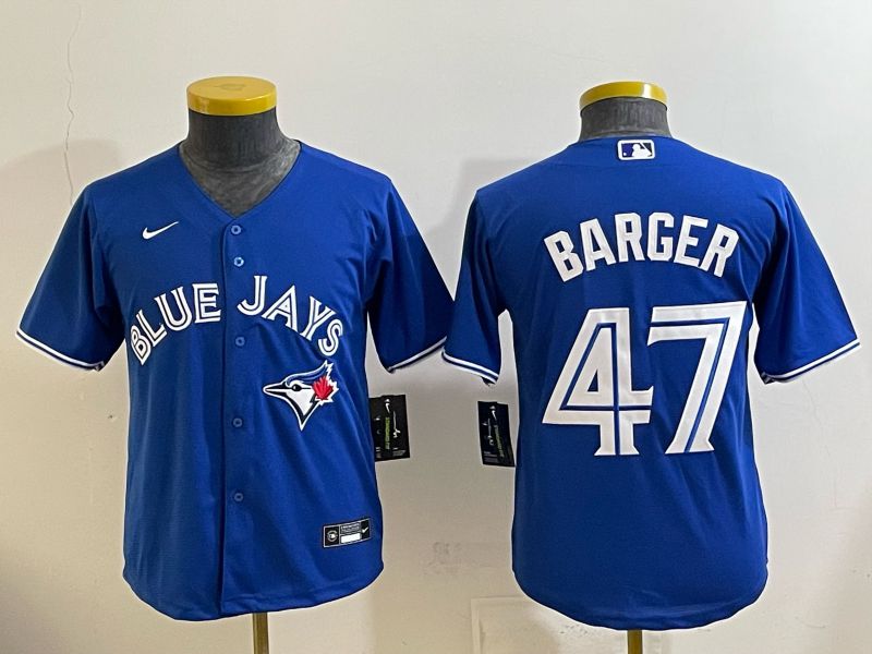 Youth 2025 Toronto Blue Jays #47 Barger blue Game Nike MLB Jersey style 001